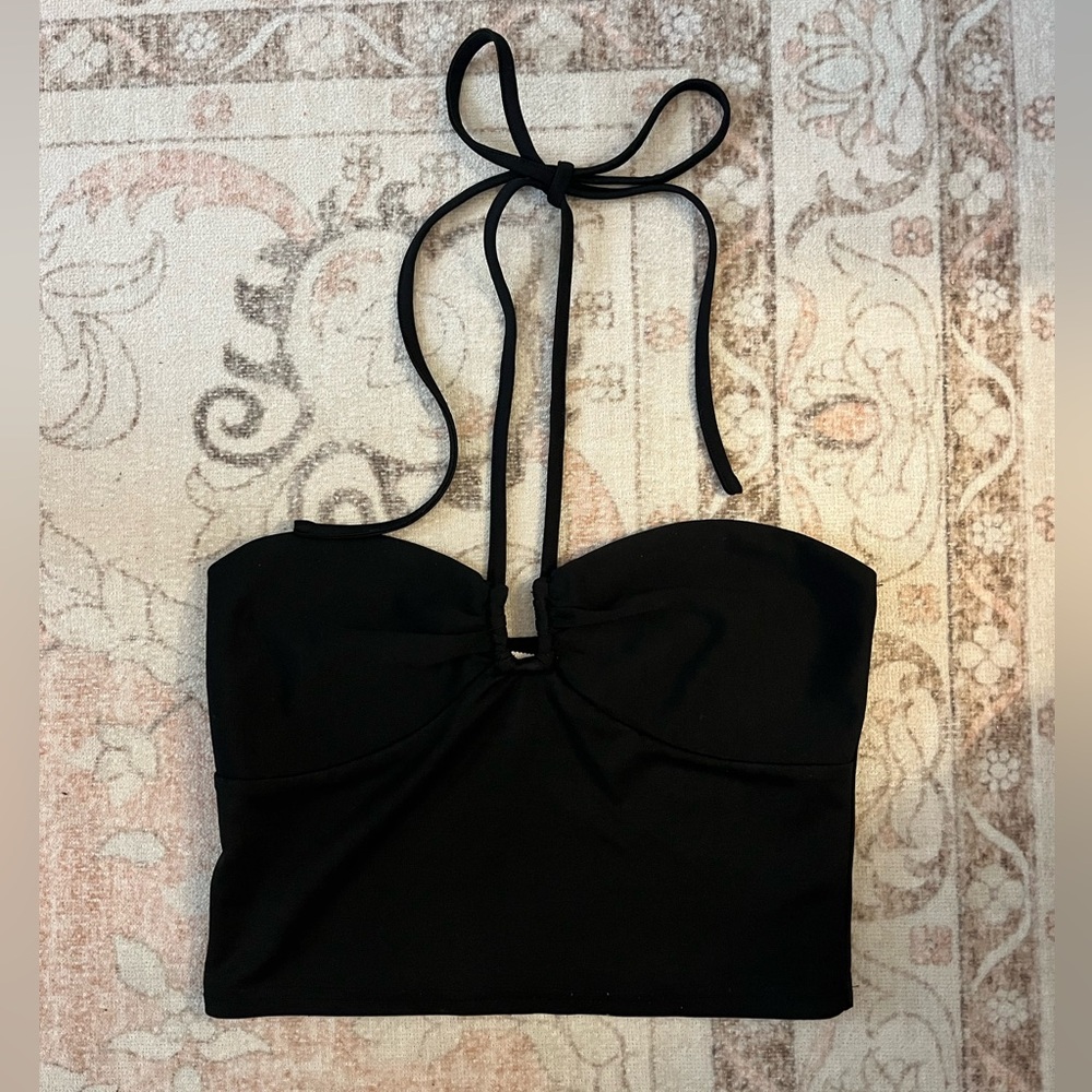 Black Halter Top
